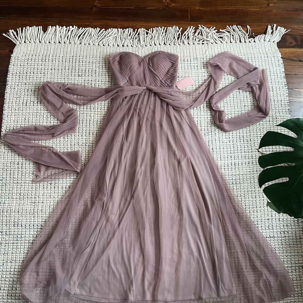 Never worn! Birdy Grey Christina Sandy Mauve Dress - convertible